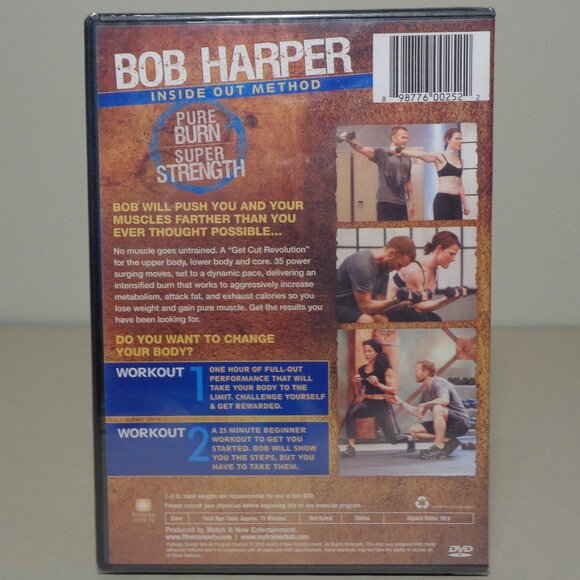 BOB HARPER INSIDE OUT METHOD New DVD / Pure Burn / Super Strength / 2 Workouts - Picture 2 of 5